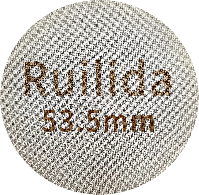 Espresso Puck Screen 53.5mm, Reusable 1.7mm Thickness 150μm 316 Stainless Steel Professional Barista Coffee Filter Mesh Plate for Espresso Portafilter Filter Basket (53.3-54mm breville)