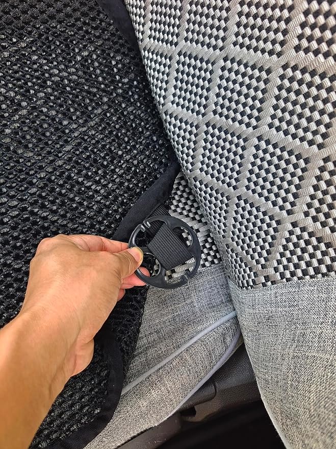 Summer Cool 3D Air Mesh Breathable Vented Car Seat Cushion Pad,Universal Auto Back Cooling Ventilated Seat Cover for Car SUV Truck Van Pickup for Driving Seat(Black, 1 Pack Back Cushion)