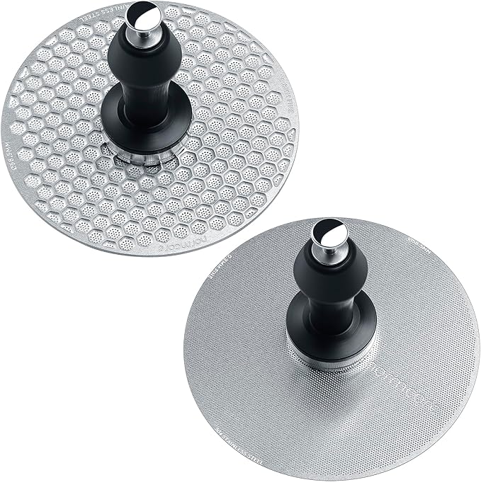 Normcore 53.3mm Magnetic Puck Screen Kit - 0.2mm Ultra-Thin, 0.8mm Standard Espresso Filter Screens with Magnetic Pin and Stand - 304 Stainless Steel Reusable Metal Coffee Filter