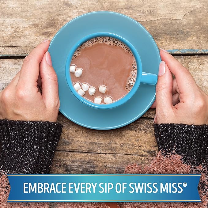Swiss Miss Chocolate Hot Cocoa Mix With Marshmallows, Hot Cocoa Bar Supplies, 1.38 oz., 30-Count Envelopes