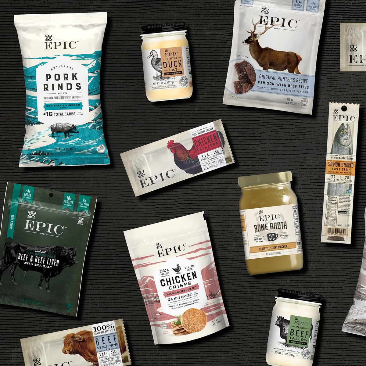 EPIC Bison Uncured Bacon and Cranberry Bars, Grass-Fed, Protein Bar, 12 Ct, 15.6 oz