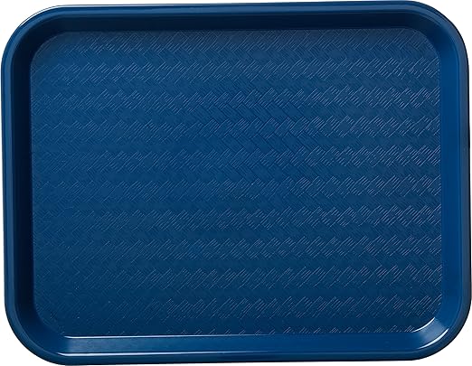 Carlisle FoodService Products CT101414 Café Standard Cafeteria / Fast Food Tray, 10" x 14", Blue (Pack of 24)
