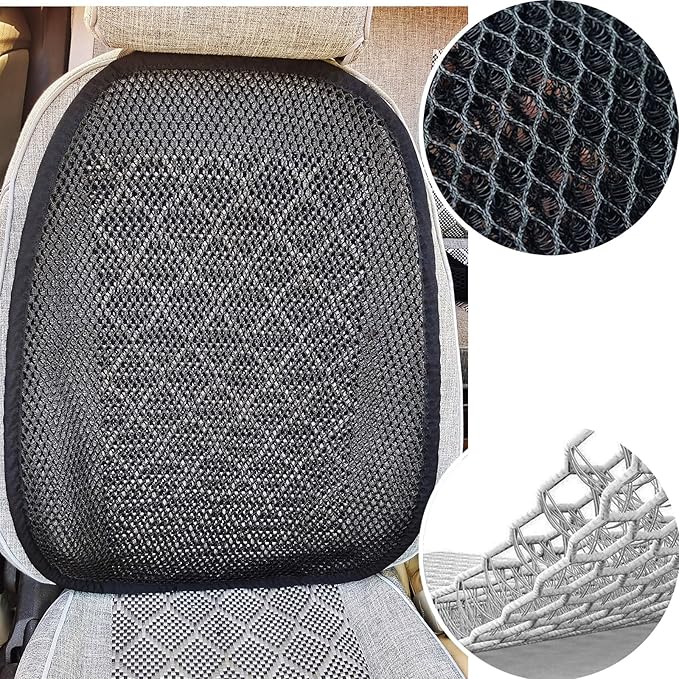 Summer Cool 3D Air Mesh Breathable Vented Car Seat Cushion Pad,Universal Auto Back Cooling Ventilated Seat Cover for Car SUV Truck Van Pickup for Driving Seat(Black, 1 Pack Back Cushion)