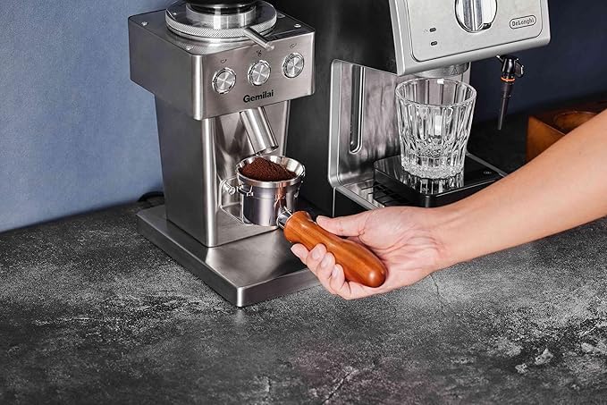 51mm Magnetic Espresso Dosing Funnel - 8 Neodymium Magnets, 304 Stainless Steel, Compatible with 51mm Delonghi Portafilter (Decica Series), Spill-Free Coffee Accessory