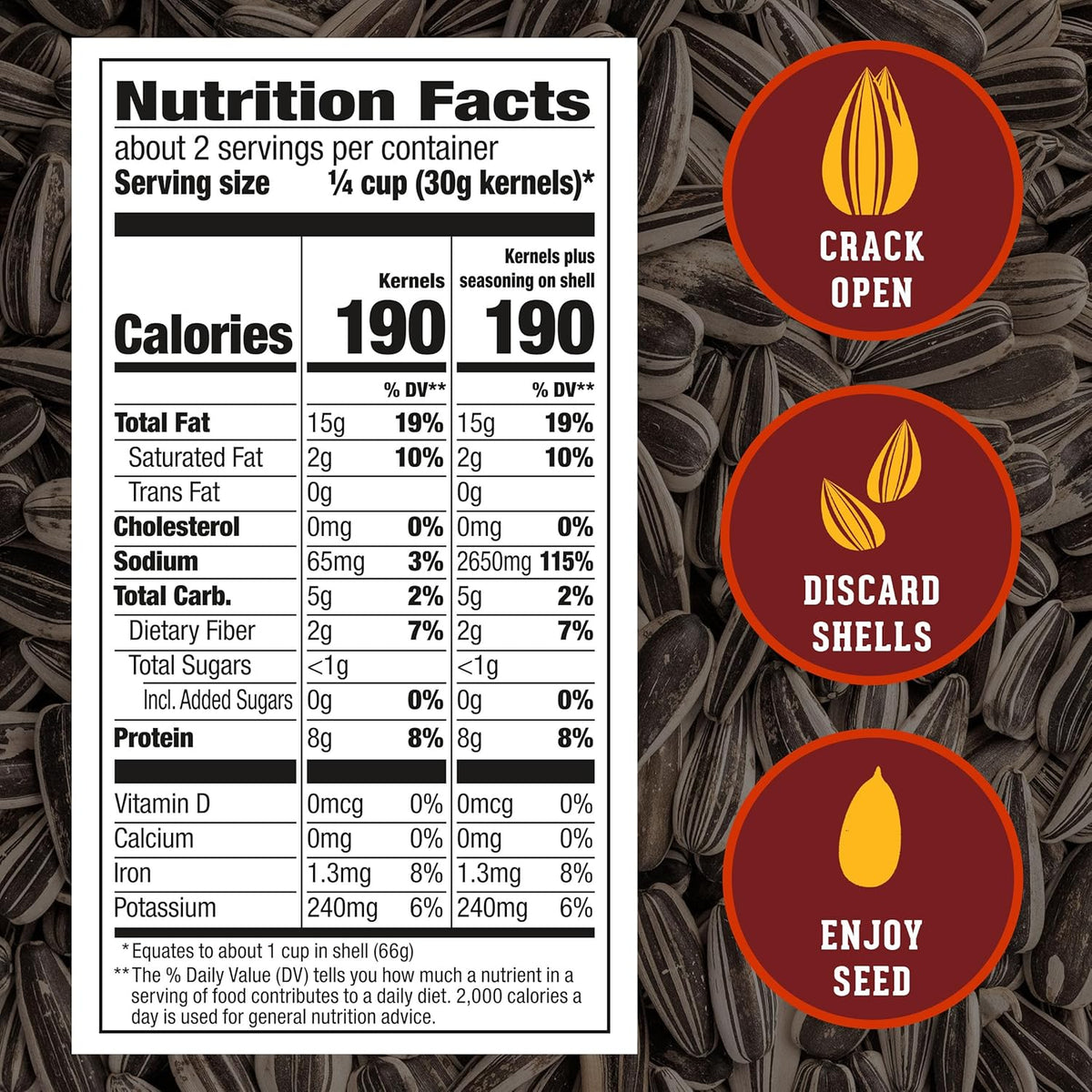 DAVID Jumbo Sunflower Seeds, Bar-B-Q Flavor, 5.25 oz.