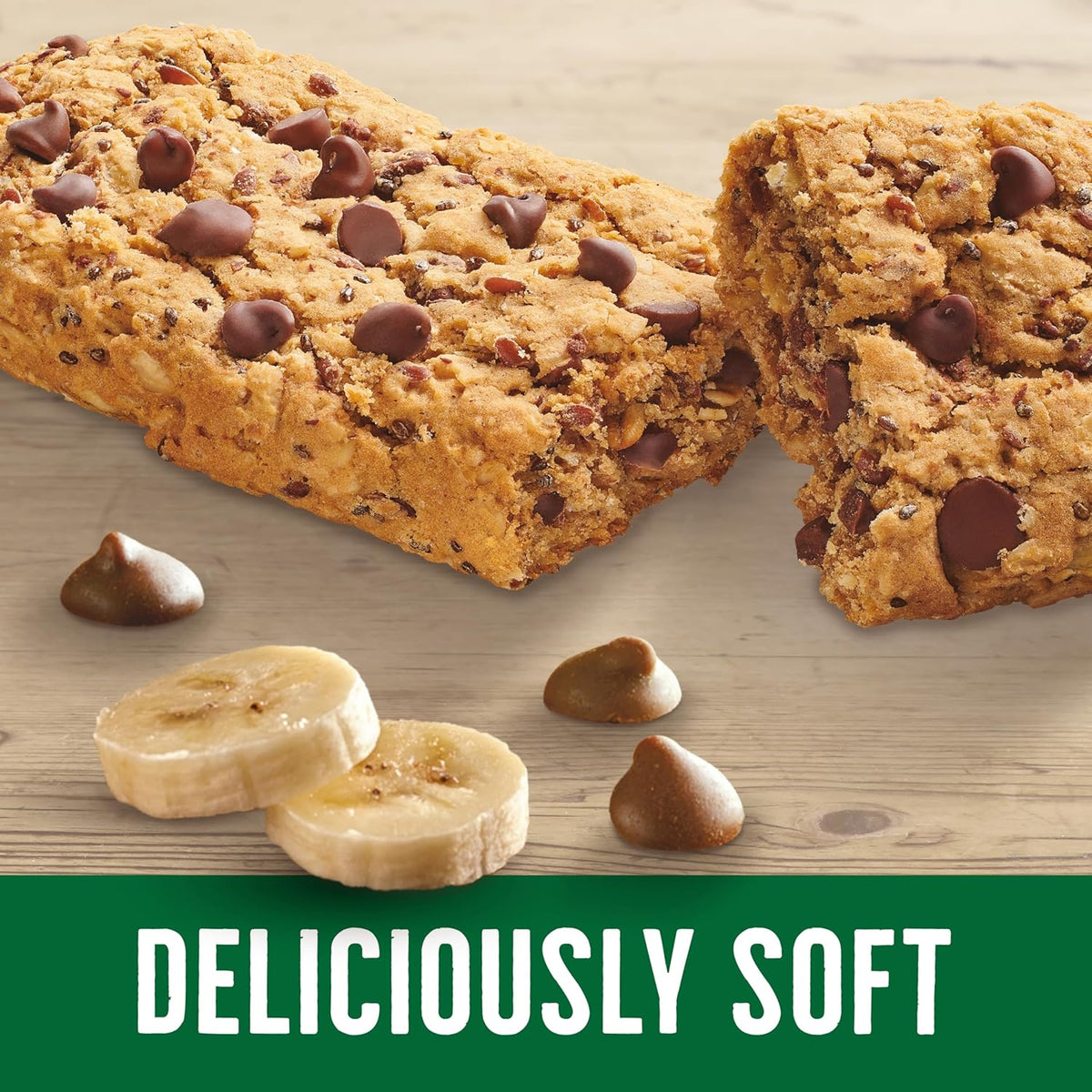 Nature Valley Soft Baked Breakfast Bars, Banana Chocolate Chip, Morning Snacks, 5 Bars, 8.85 oz