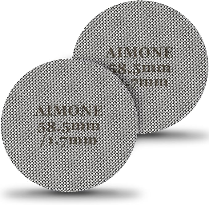Espresso Puck Screen - Lower Shower Screen Compatible With Espresso Portafilter Filter Basket, Reusable1.7mm Thickness,150μm, 316 Stainless Steel (2, 58.5MM)