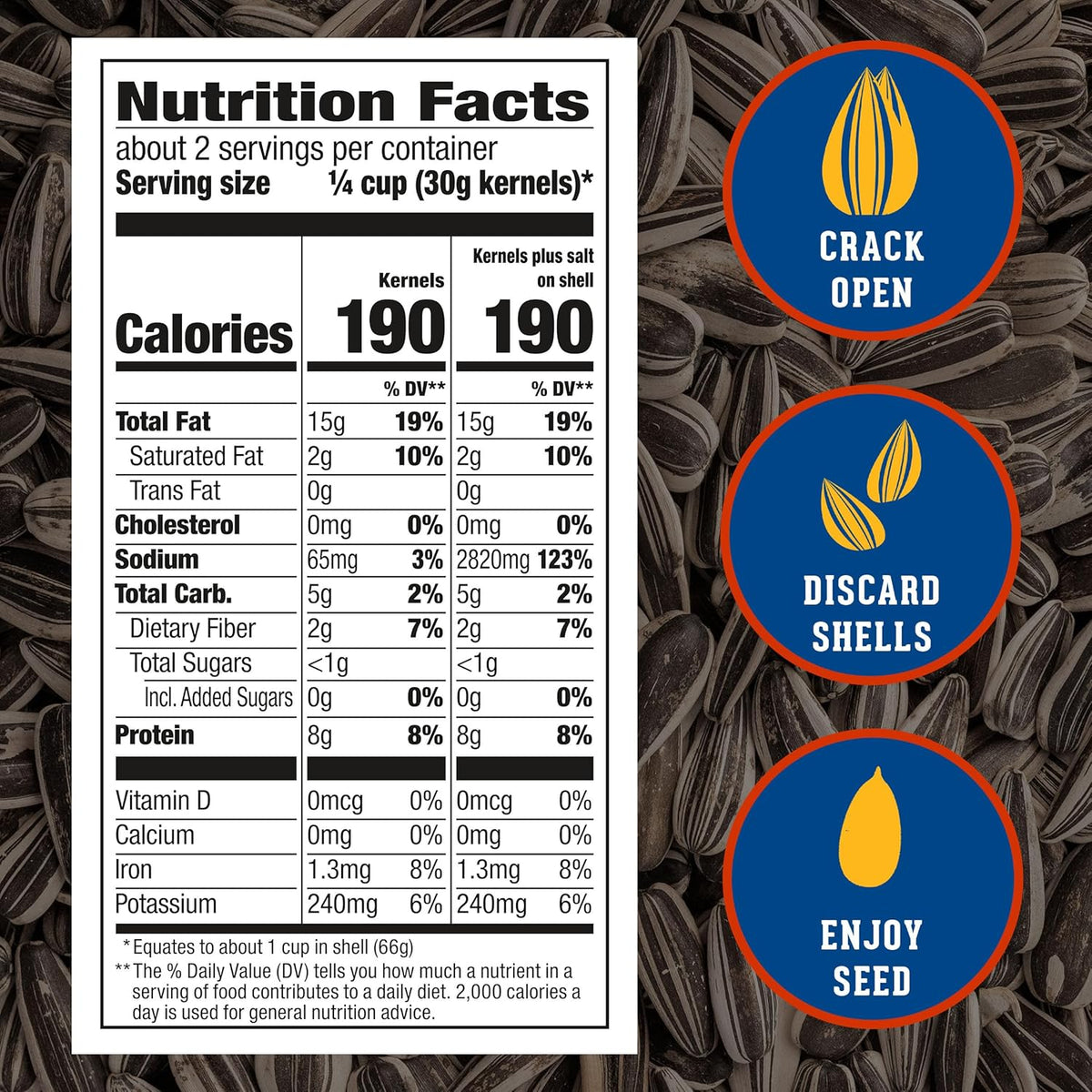 David, Jumbo Sunflower Seeds, Original Flavor, 5.2 Ounce