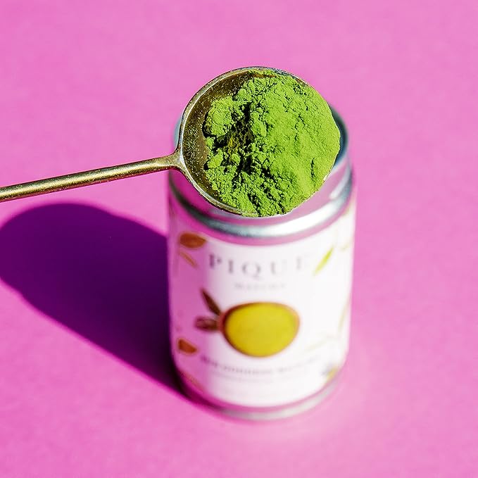 PIQUE Organic Sun Goddess Matcha Tin - Premium First Harvest Ceremonial Grade Matcha Green Tea Powder from Japan (70g/ 2.5oz)