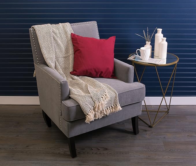 DII Chevron Throw Collection Handloomed Cotton, 50x60, Dark Brown