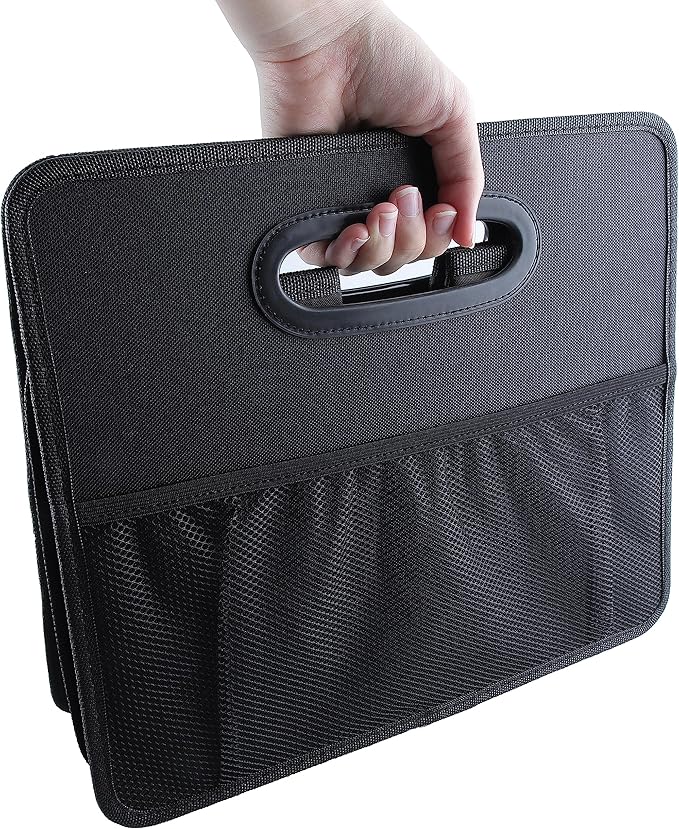 Foldable Car Organizer - Trunk Organizer and Storage for Car, SUV, Sedan (Oxford Cloth - Black, 20.5" x 12.4")