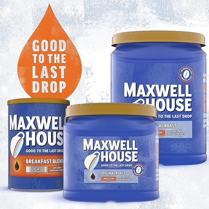 Maxwell House The Original Roast Medium Roast Ground Coffee 30.6 oz Canisters (Pack of 2)