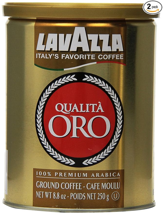 Lavazza Qualita Oro Ground Coffee, 8oz Cans (Pack Of 2)
