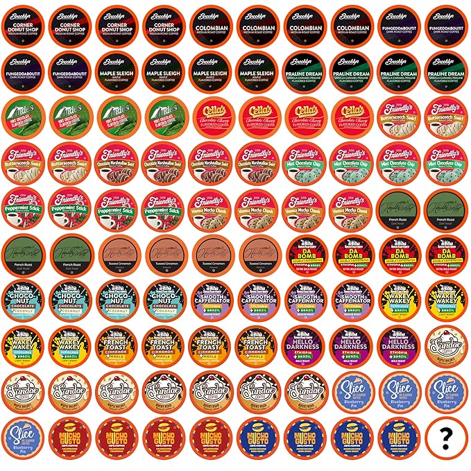 Two Rivers Coffee Mega Coffee Lovers Pods, Compatible with K Cup Brewers Including 2.0, Assorted Variety Sampler Pack, 100 Count