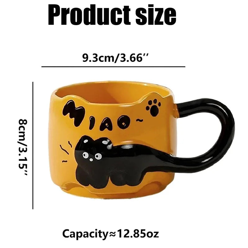 Stacking Cat Mug Coffee Tea Cup Cute Cartoon Design Stacking Creative Adorable Ceramic Fun Gift For Daily Household Use Mug