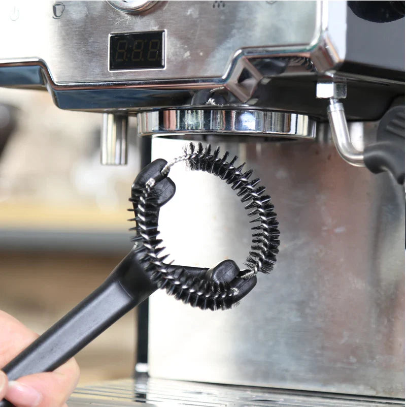 Coffee Machine Brush Cleaner Removable Coffee Maker Espresso Group Head Cleaning Round Brushes Cleaning Tool