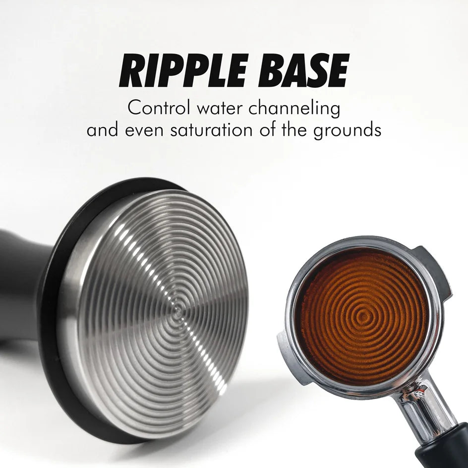 Coffee Tamper 58mm 54mm 51mm Ripple Base Leveling Constant Pressure Calibrated Spring Loaded Barista Tools Espresso Accessories