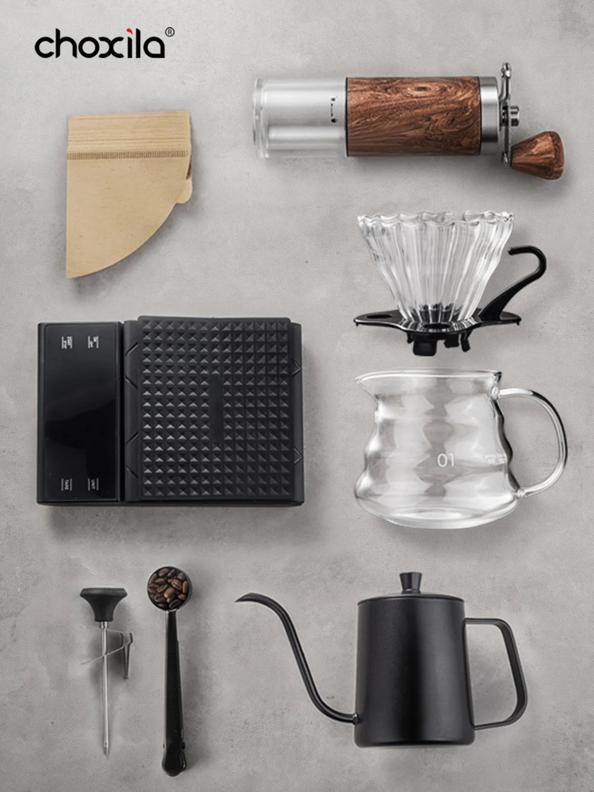 1 set Pour Over Coffee Maker Set, Coffee Starter Kit, Portable Coffee Set, Travel Coffee Accessories Tools, Festival Gifts