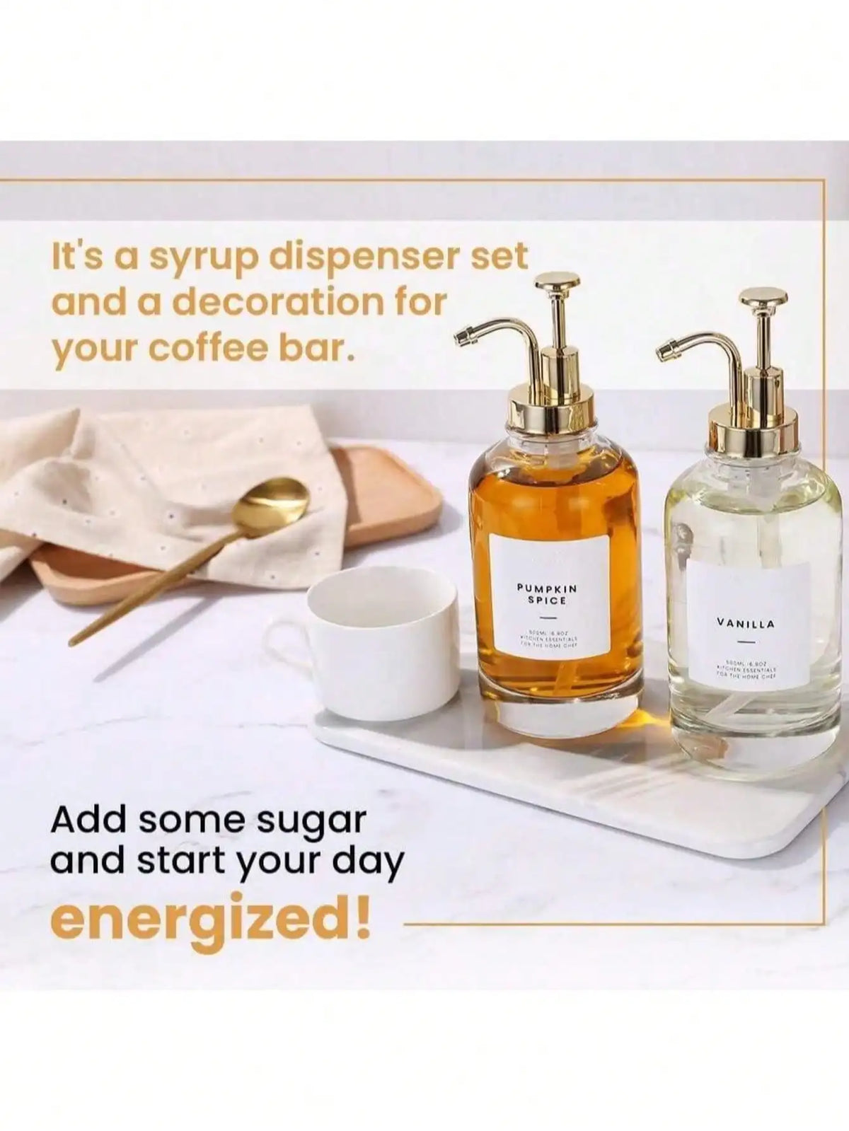 1pc Glass Syrup Bottles , Glass Bottle, Dispenser Pumps For Syrup, Oil, Lotion, Soap And Mouthwash, Suitable For Coffee Bar